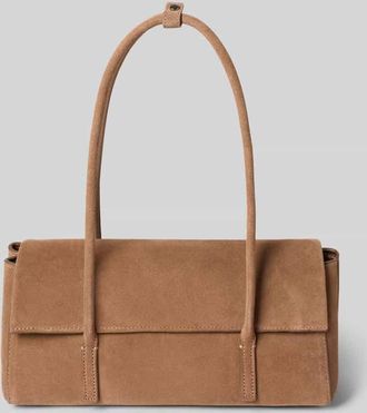 Mango Shoulder Bag aus echtem Leder Modell EROS in Mittelbraun, Gr&ouml;&szlig;e 1