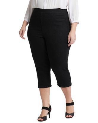 NYDJ Nydj Plus Dakota Overdye Black Crop Jean