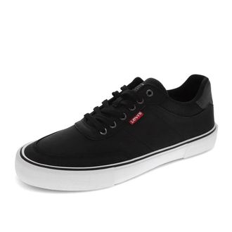 Levi's Munro UL Sneakers Mens Black Leather Lace Up Casual Shoes Hawk2997