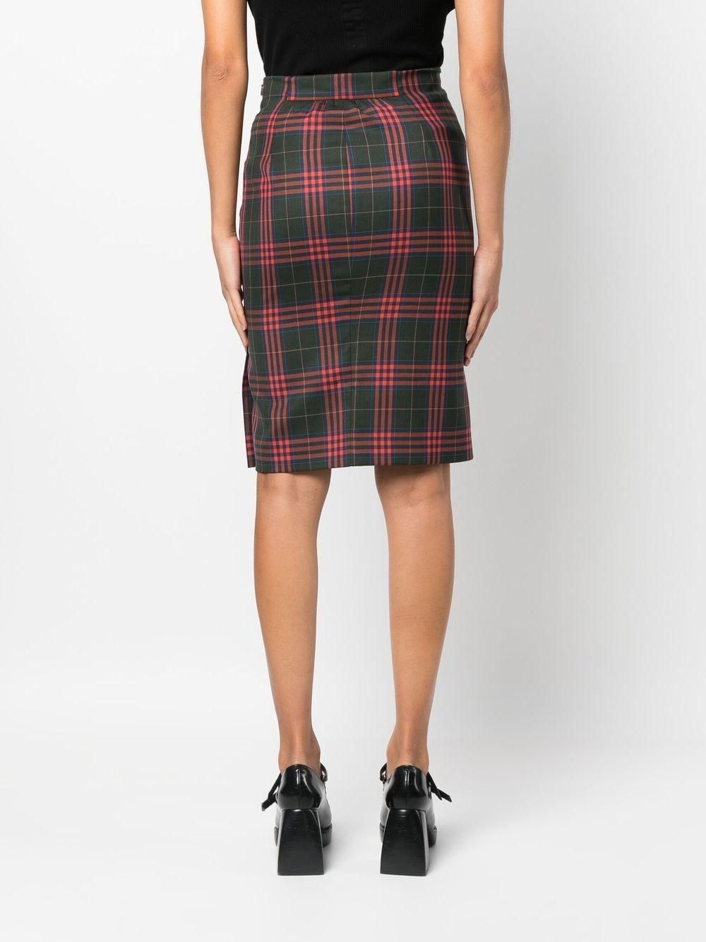 Jupe Trapèze Taille Haute Avec Nœud Longueur Genou Polyester