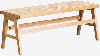 Sklum Sklum - Panca in legno di frassino e rattan Lali