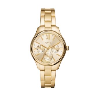 Fossil Womens Rye 36mm Multifunction, Gold-Tone Alloy Watch