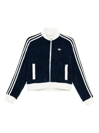 adidas Fluwelen sweater met rits - Blauw