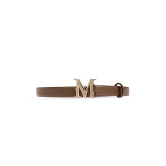 Max Mara Leren Monogram Riem - Dames - Riemen - Bruin - L - Leer - Accessoires