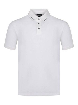 Emporio Armani Jersey Polo Shirt with Logo Collar