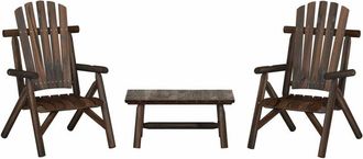 vidaXL Vidaxl - Juego De Muebles De Jard&iacute;n 3 Piezas Madera Maciza De Abeto