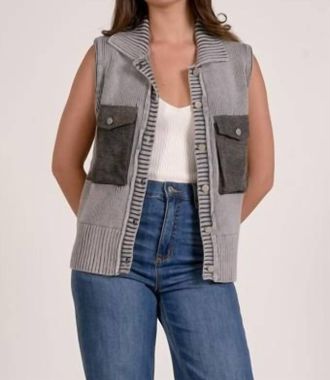 Elan Obsessed Vest In Grey Wash