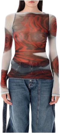 Jean Paul Gaultier Dames, Tops, Veelkleurig, Maat: S Polyamide