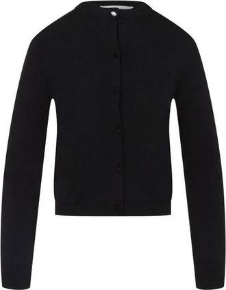 Carven Deep Black Silk Cardigan