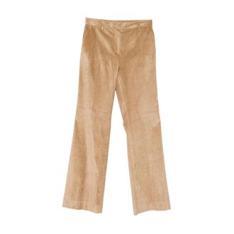 Antonelli Broeken, Dames, Beige, S, Leer, Antonelli Firenze Rtw... Beige