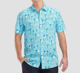 Tipsy Elves Full Moon Hawaiian Shirt In Blue
