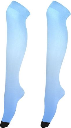 Generic Bufhje Gradient Blue Women Knee-High Socks Womens Sheers Sock High-knee Stocking Girl Sock for Running Athletic Sport