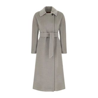 Max Mara Dames, Mantels, Grijs, Maat: 2XS Wol