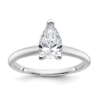 Diamond2Deal 14k Gold 1 Ct Certified Lab Grown Diamond Solitare Engagement Ring