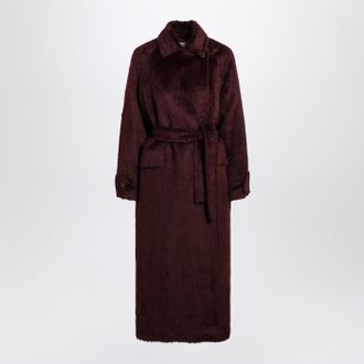 Max Mara Cherry Colored Alpaca And Wool Coat