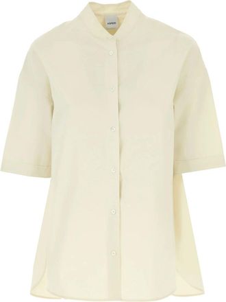 Aspesi Beige Overhemd Collectie - Dames - Overhemden - Beige - M - Overhemden