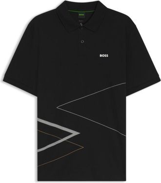 BOSS Pima cotton polo shirt with placed print