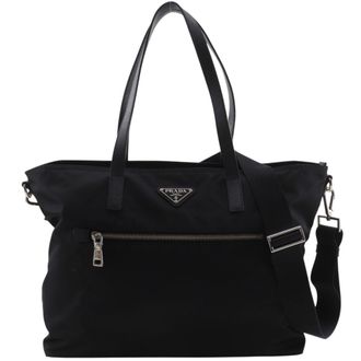 Prada Black Nylon Tote Bag (Pre-Owned)