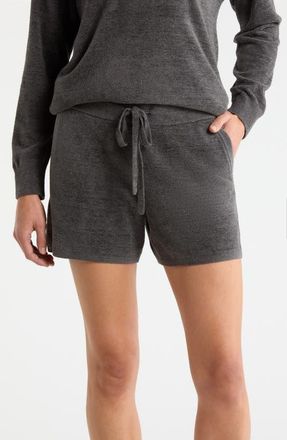 Barefoot Dreams CozyChic Ultra Lite Drawstring Lounge Shorts in Carbon at Nordstrom, Size X-Small