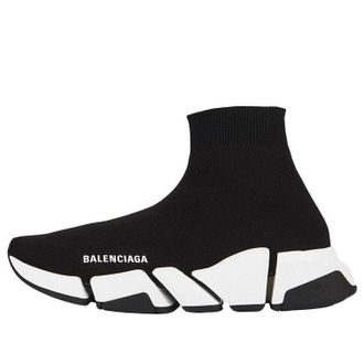 Balenciaga (WMNS) Balenciaga Speed 2.0 Sneaker Black White 617196W2DB21015