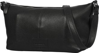 Burkely Soft Skylar Sling Bag - Leather Womens Crossbody Bag - Minimalist Design with Adjustable Strap, Beach Black, M