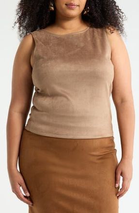 Renee C Faux Suede Shell in Taupe at Nordstrom Rack, Size 3 X