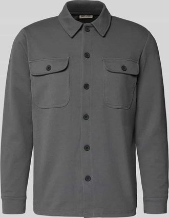 Only & Sons Regular Fit Hemdjacke mit Viskose-Anteil Modell NEWKODYL in Anthrazit, Gr&ouml;&szlig;e XXL