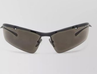 Balenciaga boomerang rimless shield sunglasses dark lenses