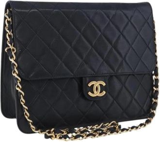 Chanel Pre-owned Vintage Shoulder Bag - Dames - Vintage Schoudertas - Zwart - ONE Size - Leer - Vintage