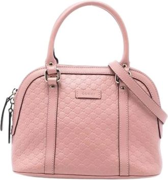 Gucci Pre-owned Handbags, female, Pink, Size: ONE SIZE Pre-owned Vintage Satchel