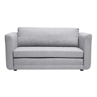 Miliboo Miliboo - Sof&aacute; Cama De 2 Plazas De Tela Gris Claro Leon