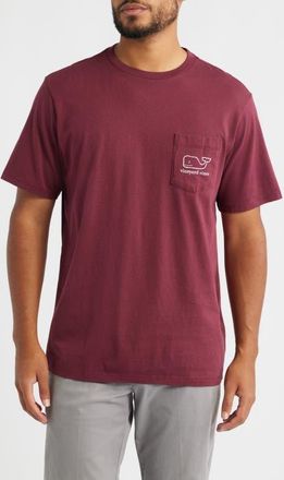 Vineyard Vines Mens Vintage Whale Pocket Graphic Tee in Crimson at Nordstrom, Size Xx-Large
