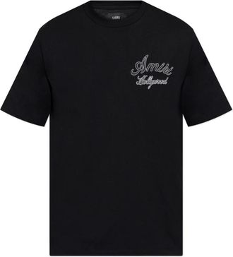 Amiri T-shirt met logo - Heren - T-shirts - Zwart - 2XL - Katoen - Tops