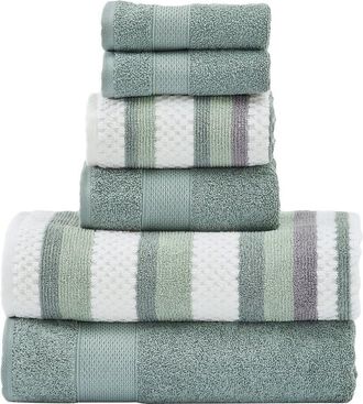 Modern Threads 6Pc Yarn Dyed Jacquard Towel Set