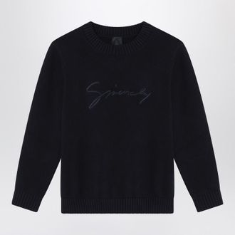 Givenchy Blue cotton and cashmere sweater