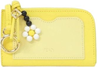 Fendi Pre-owned Wallets, female, Yellow, Size: ONE SIZE Pre-owned 8M0558 Awr8 Coin purse
