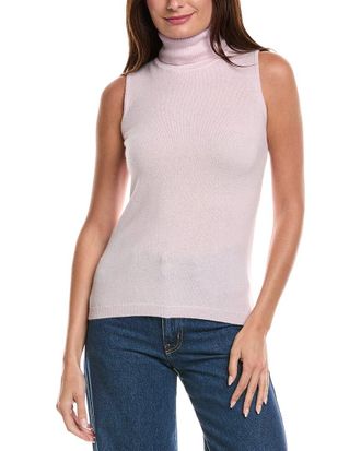 Fort&eacute; Cashmere Turtleneck Cashmere Sweater Vest