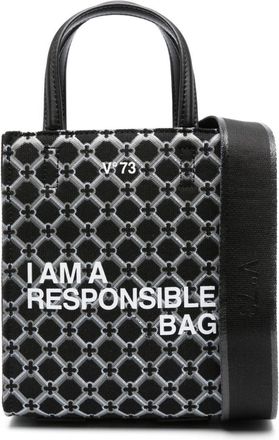 V° 73 Responsibility cross body bag - women - Recycled Polyester/Cotton/Recycled Polyester - One Size - Black