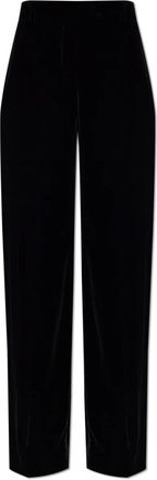 Alexander McQueen Tailored Broeken - Dames - Wijde Broeken - Zwart - XS - Katoen - Broeken
