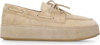 Hogan Beige Su&egrave;de Loafers met Rubberen Zool - Dames - Bootschoenen - Beige - 40 EU - Su&egrave;de - Schoenen