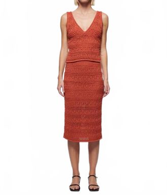Nation Ltd Driana Midi Skirt In Ginger