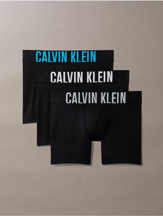 Calvin Klein Mens Intense Power Micro 3-Pack Boxer Brief - Blue - XL