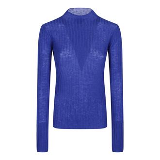Pinko Muggito Round Neck Jumper - female - PINKO - Round-neck Knitwear - Blue - XS - Knitwear
