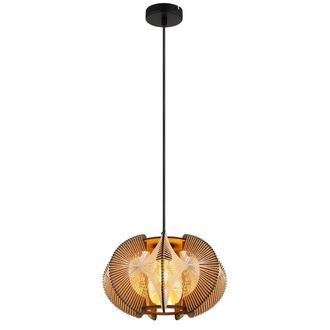 Nowa Globo - L&aacute;mpara Colgante - Sakura - Natural - Yute - &Oslash; 34cm - E27
