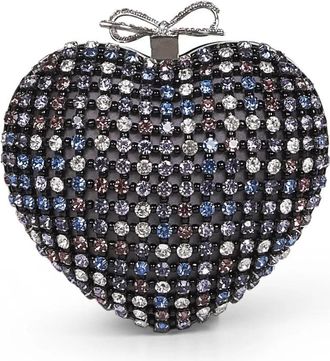 Self Portrait Crystal Heart Clutch - Dames - Clutches - Veelkleurig - ONE Size - Polyester - Tassen