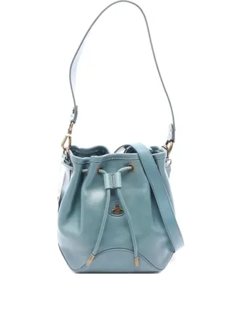 Vivienne Westwood 2000s small Ruby bucket bag - women - Leather - One Size - Blue