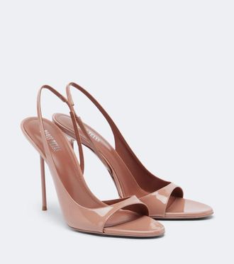 PARIS TEXAS Lidia patent leather slingback sandals