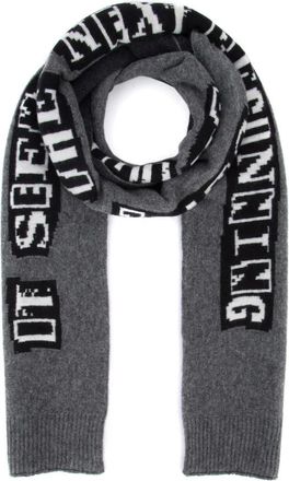 Valentino Garavani Sciarpa - Heren - Wintersjaals - Grijs - ONE Size - Accessoires