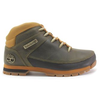 Timberland Euro Sprint Mid Hiker Leather Mens Ankle Boots - Olive - Size:UK 10.5