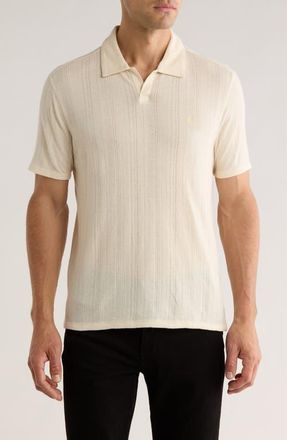 John Varvatos Leonardo Johnny Collar Polo in Chalk at Nordstrom, Size Xx-Large